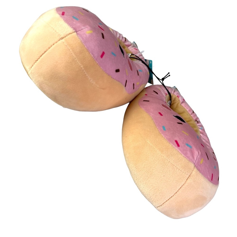 Squishmallows Slippers Kid's Girl Pink Dabria Donut Doughnut Plush Size 4/5 New - Picture 8 of 10